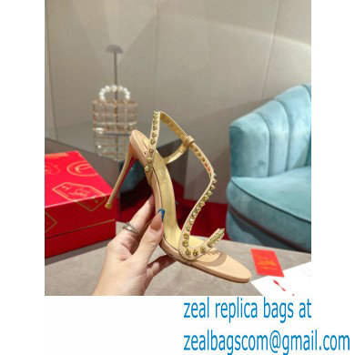 Christian Louboutin Heel 10cm Rosalie Spike Sandals Nude