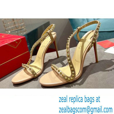 Christian Louboutin Heel 10cm Rosalie Spike Sandals Nude