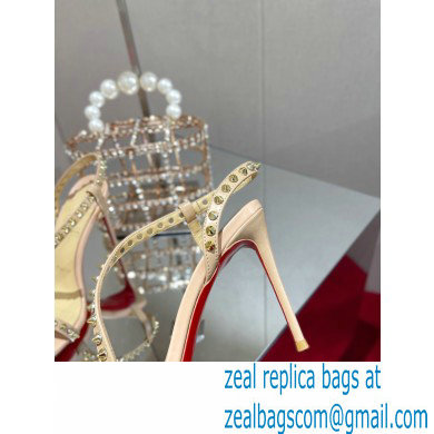 Christian Louboutin Heel 10cm Rosalie Spike Sandals Nude