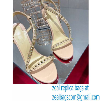 Christian Louboutin Heel 10cm Rosalie Spike Sandals Nude