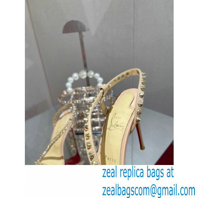 Christian Louboutin Heel 10cm Rosalie Spike Sandals Nude