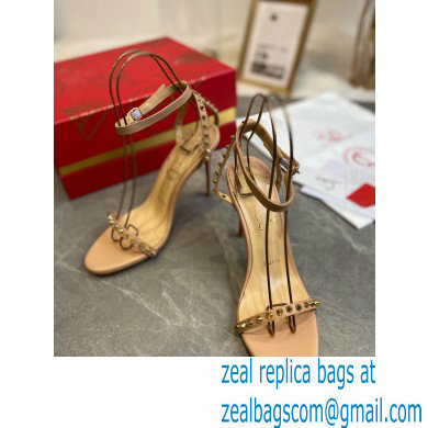 Christian Louboutin Heel 10cm So Me spike-embellished Sandals Nude - Click Image to Close