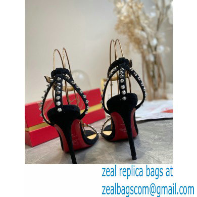 Christian Louboutin Heel 10cm So Me spike-embellished Sandals Suede Black