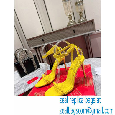 Christian Louboutin Heel 10cm So Me spikes Sandals Patent Yellow