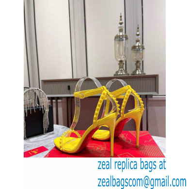 Christian Louboutin Heel 10cm So Me spikes Sandals Patent Yellow