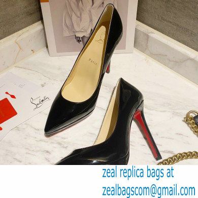 Christian Louboutin Heel 11.5cm Platform 1.5cm Patent Leather Pointy-toe Pumps Black - Click Image to Close