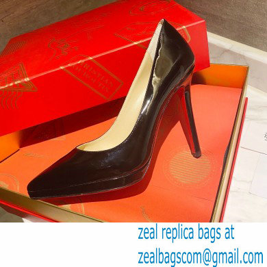 Christian Louboutin Heel 11.5cm Platform 1.5cm Patent Leather Pointy-toe Pumps Black