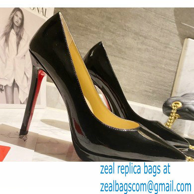 Christian Louboutin Heel 11.5cm Platform 1.5cm Patent Leather Pointy-toe Pumps Black