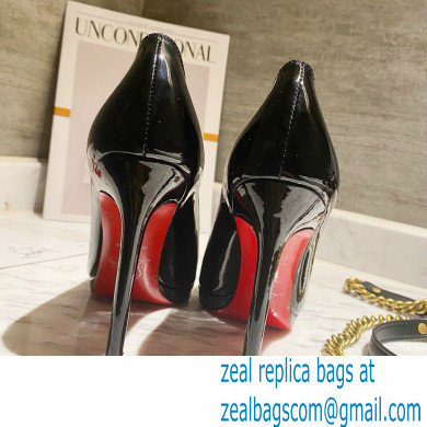 Christian Louboutin Heel 11.5cm Platform 1.5cm Patent Leather Pointy-toe Pumps Black