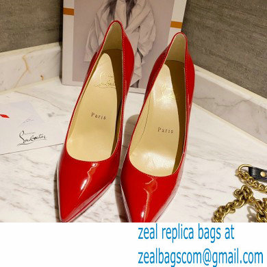 Christian Louboutin Heel 11.5cm Platform 1.5cm Patent Leather Pointy-toe Pumps Red - Click Image to Close