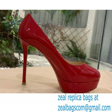 Christian Louboutin Heel 12.5cm Platform 4cm Patent Leather Pumps Red