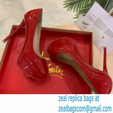 Christian Louboutin Heel 12.5cm Platform 4cm Patent Leather Pumps Red