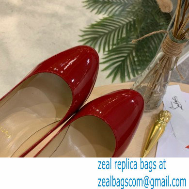Christian Louboutin Heel 12.5cm Platform 4cm Patent Leather Pumps Red - Click Image to Close