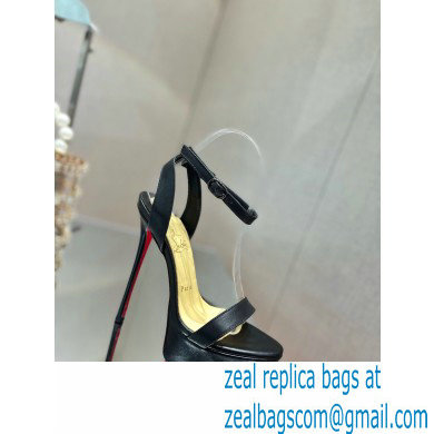 Christian Louboutin Heel 15cm Platform 5cm Ankle Strap Sandals Black