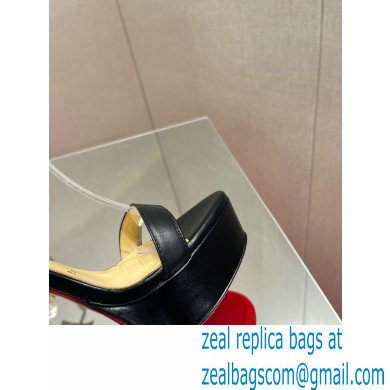 Christian Louboutin Heel 15cm Platform 5cm Ankle Strap Sandals Black - Click Image to Close