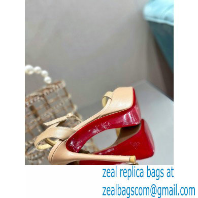 Christian Louboutin Heel 15cm Platform 5cm Ankle Strap Sandals Nude