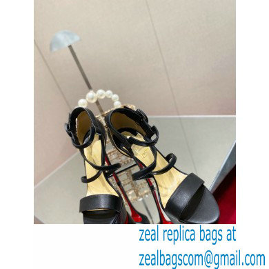 Christian Louboutin Heel 15cm Platform 5cm Choca Sandals Black - Click Image to Close