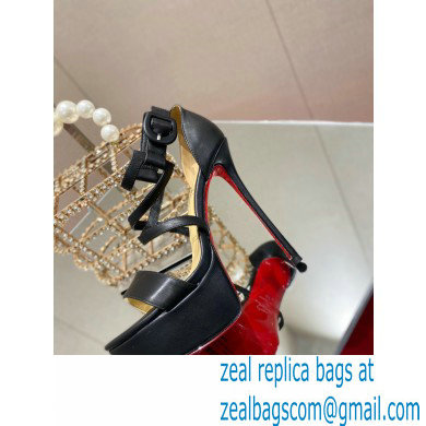 Christian Louboutin Heel 15cm Platform 5cm Choca Sandals Black - Click Image to Close