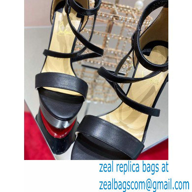 Christian Louboutin Heel 15cm Platform 5cm Choca Sandals Black