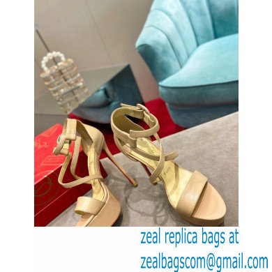 Christian Louboutin Heel 15cm Platform 5cm Choca Sandals Nude