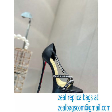 Christian Louboutin Heel 15cm Platform 5cm So Spike Alta Sandals Black