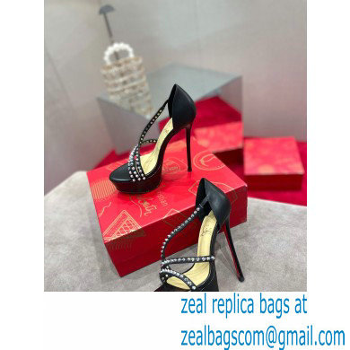 Christian Louboutin Heel 15cm Platform 5cm So Spike Alta Sandals Black