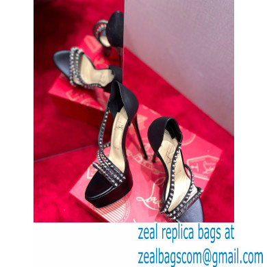 Christian Louboutin Heel 15cm Platform 5cm So Spike Alta Sandals Black - Click Image to Close