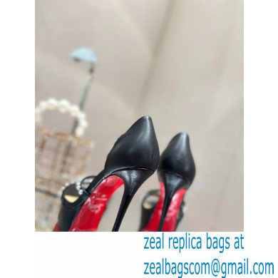 Christian Louboutin Heel 15cm Platform 5cm So Spike Alta Sandals Black