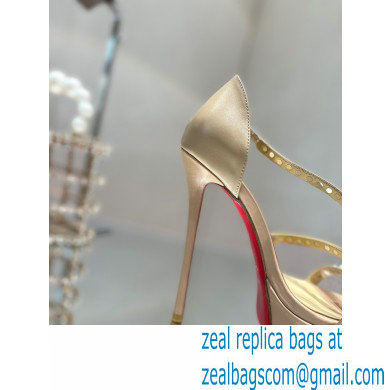 Christian Louboutin Heel 15cm Platform 5cm So Spike Alta Sandals Nude