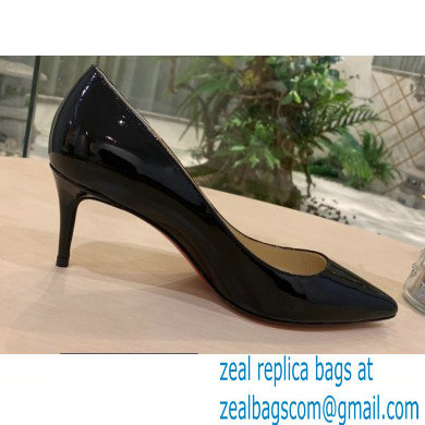 Christian Louboutin Heel 6.5cm Patent Leather Pointy-toe Pumps Black