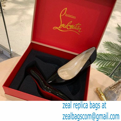 Christian Louboutin Heel 6.5cm Patent Leather Pointy-toe Pumps Black