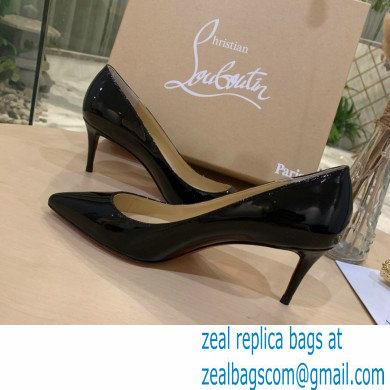 Christian Louboutin Heel 6.5cm Patent Leather Pointy-toe Pumps Black