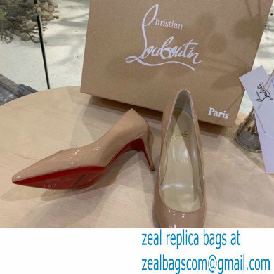 Christian Louboutin Heel 6.5cm Patent Leather Pointy-toe Pumps Nude