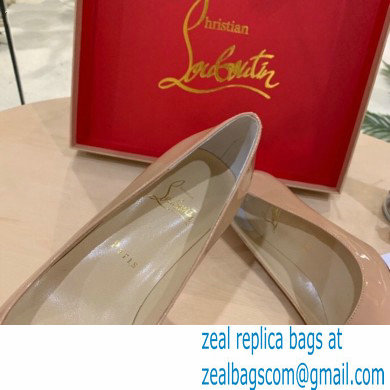 Christian Louboutin Heel 6.5cm Patent Leather Pointy-toe Pumps Nude