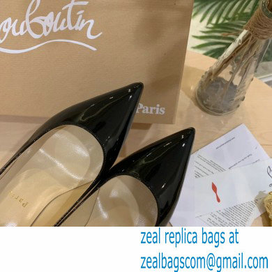 Christian Louboutin Heel 8.5cm Patent Leather Pointy-toe Pumps Black