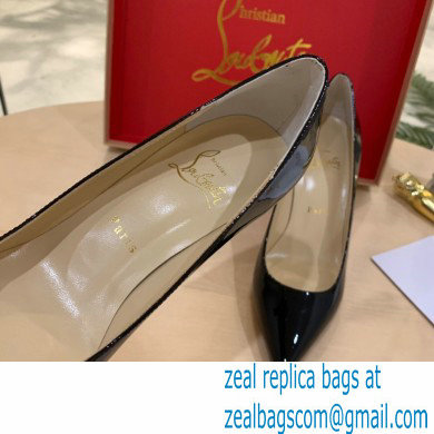 Christian Louboutin Heel 8.5cm Patent Leather Pointy-toe Pumps Black