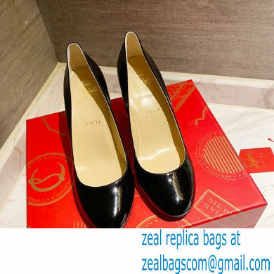 Christian Louboutin Heel 8cm Patent Leather Round-toe Pumps Black