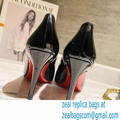 Christian Louboutin Heel 8cm Patent Leather Round-toe Pumps Black