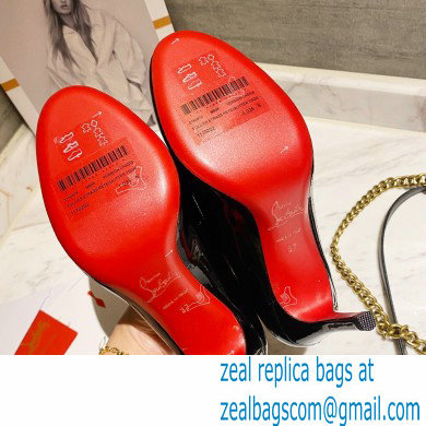 Christian Louboutin Heel 8cm Patent Leather Round-toe Pumps Black - Click Image to Close