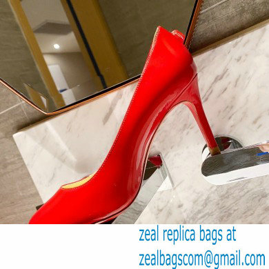 Christian Louboutin Heel 8cm Patent Leather Round-toe Pumps Red