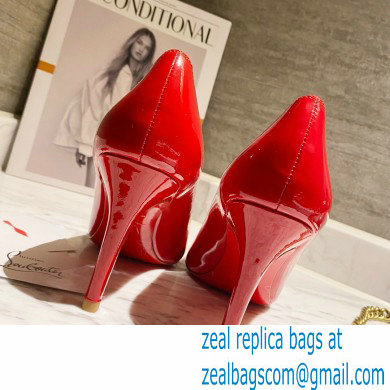 Christian Louboutin Heel 8cm Patent Leather Round-toe Pumps Red