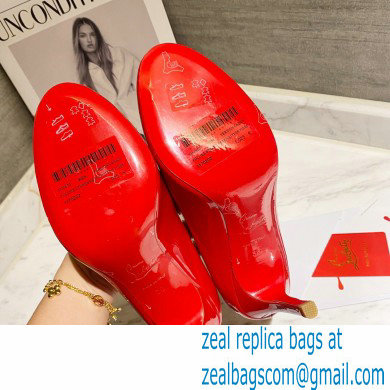 Christian Louboutin Heel 8cm Patent Leather Round-toe Pumps Red