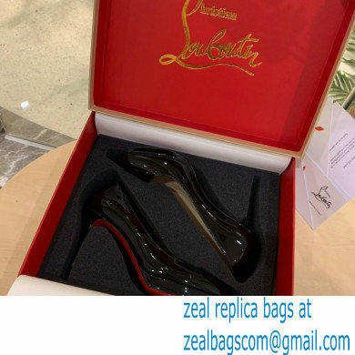 Christian Louboutin Heel 8cm Platform 1.5cm Patent Leather Pumps Black