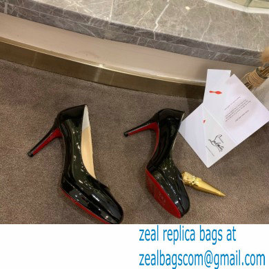 Christian Louboutin Heel 8cm Platform 1.5cm Patent Leather Pumps Black - Click Image to Close