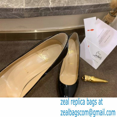 Christian Louboutin Heel 8cm Platform 1.5cm Patent Leather Pumps Black - Click Image to Close