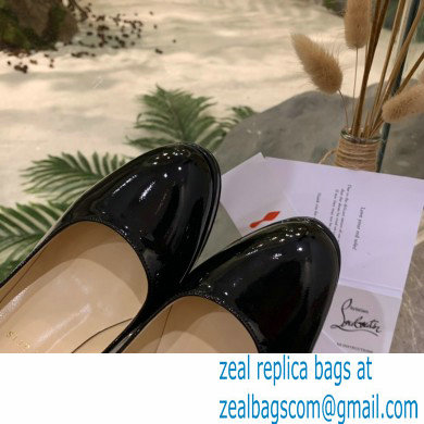 Christian Louboutin Heel 8cm Platform 1.5cm Patent Leather Pumps Black