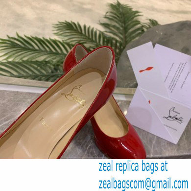 Christian Louboutin Heel 8cm Platform 1.5cm Patent Leather Pumps Red