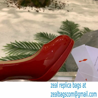 Christian Louboutin Heel 8cm Platform 1.5cm Patent Leather Pumps Red - Click Image to Close
