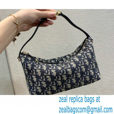 Dior Medium DiorTravel Nomad Pouch Bag in Oblique Blue 2022
