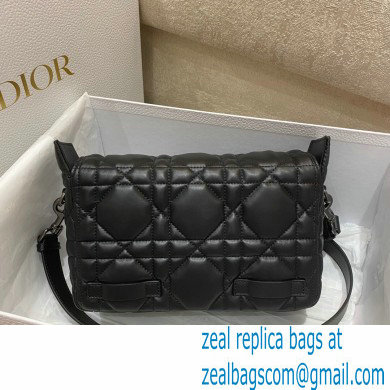 Dior Small Diorcamp Bag in Macrocannage Calfskin Black 2022 - Click Image to Close